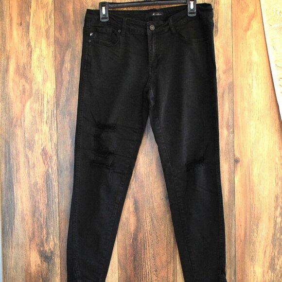 KanCan Womens Distressed Black Jeans W13 30 Estilo 5217 - Picture 2 of 7